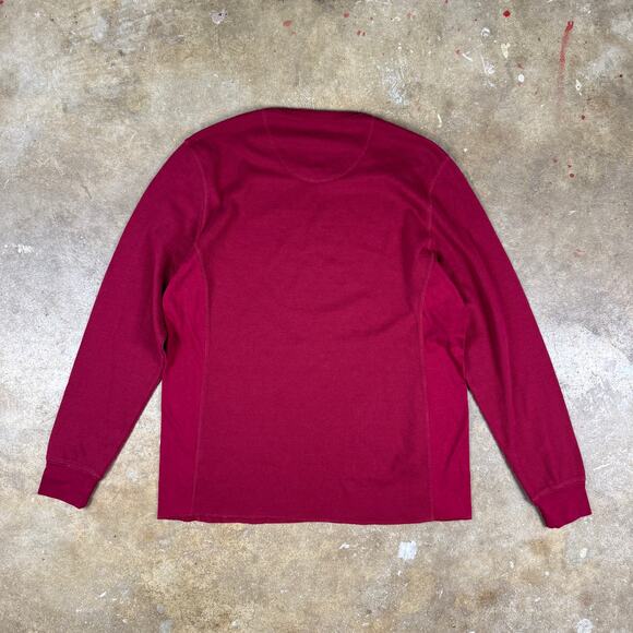 Levi’s Thermal Long Sleeve Shirt Men’s XL Deep Red Burgundy Eagle Graphic Logo - Picture 5 of 9